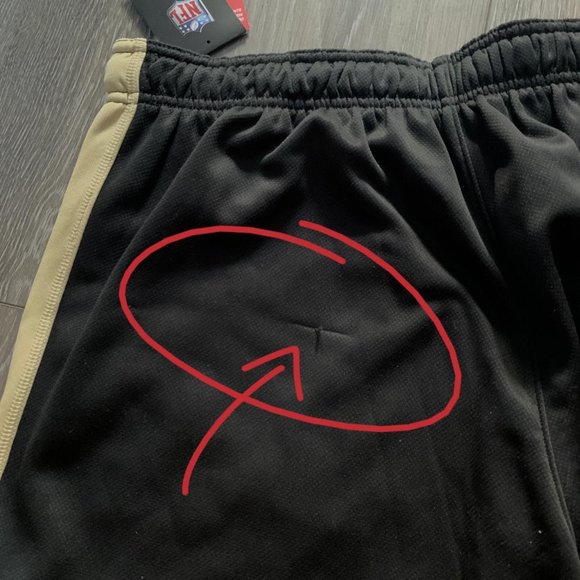 Nike New Orlean Saints Sweat Pants with Adjustable Cuffs NWT - Picture 5 of 5